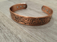 Load image into Gallery viewer, Thick Rose Thorne Pure Copper Magnetic Bangle