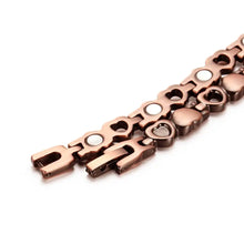 Load image into Gallery viewer, Vinci Hollow Heart Copper Magnetic Bracelet NEW