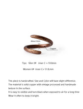 Load image into Gallery viewer, Spiral Swirl Pure Copper Non-Magnetic Ring