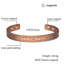 Load image into Gallery viewer, Copper Cross Magnetic Bangle