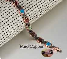 Load image into Gallery viewer, Pure copper hearts and stones close up