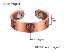 Load image into Gallery viewer, Specs of copper heart ring