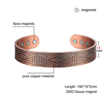 Load image into Gallery viewer, Shadyside Pure Copper Magnetic Bangle