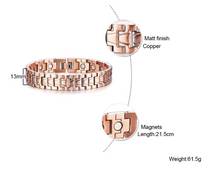 Load image into Gallery viewer, Vinci Scales Magnetic Copper Bracelet specs