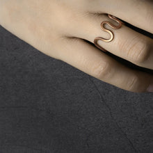 Load image into Gallery viewer, Handcrafted Curve Solid Copper Ring | Copper Wellness Jewelry
