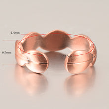 Load image into Gallery viewer, specs of Vinci Off Beat Pure Copper Magnetic Ring
