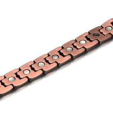 Load image into Gallery viewer, Neodymium magnets inside the Chain Mail Copper Magnetic Bracelet