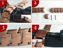 Load image into Gallery viewer, 14pc Blue Oval Stones Copper Magnetic Bracelet from Copper Town USA