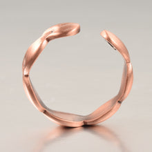 Load image into Gallery viewer, on its bottom Vinci Off Beat Pure Copper Magnetic Ring
