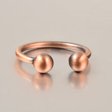 Load image into Gallery viewer, bottom of Simply Elegant Pure Copper Magnetic Ring