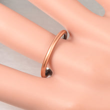Load image into Gallery viewer, Simply Elegant Pure Copper Magnetic Ring on someones finger
