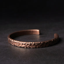 Load image into Gallery viewer, Protection Stone Cubic Black Obsidian Bracelet With Handcrafted Antique Copper
