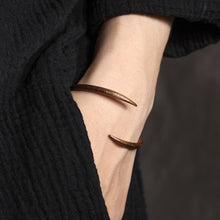 Load image into Gallery viewer, Hand Forged Solid Copper Swirl Cuff | Copper Wellness Jewelry