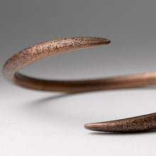 Load image into Gallery viewer, Hand Forged Solid Copper Swirl Cuff | Copper Wellness Jewelry