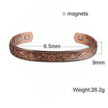 Load image into Gallery viewer, Vinci Garden Pure Copper Magnetic Bangle
