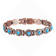 Load image into Gallery viewer, Blue Diamond Copper Magnetic Bracelet