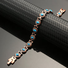 Load image into Gallery viewer, Blue Diamond Copper Magnetic Bracelet
