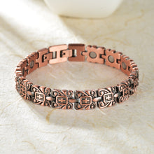 Load image into Gallery viewer, Vintage Cross Link 99.9% Pure Copper Strong Magnetic Pain Relief Bracelet
