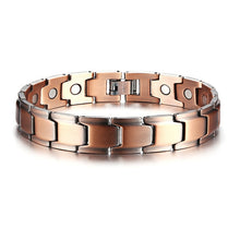 Load image into Gallery viewer, Vinci Patron Copper Magnetic Bracelet with white background