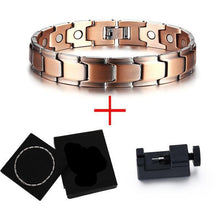 Load image into Gallery viewer, Vinci Patron Copper Magnetic Bracelet with gift box and tool kit