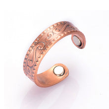 Load image into Gallery viewer, Copper ring with only one neodymium magnet on each side