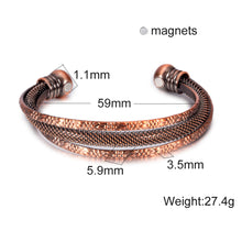 Load image into Gallery viewer, Vinci 3 Twisted Copper Bangle from Copper Town USA