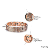 Load image into Gallery viewer, Vinci Incarnate Double Strength Copper Bracelet specs
