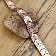 Load image into Gallery viewer, Inside of the Vinci Gent Copper Magnetic Bracelet
