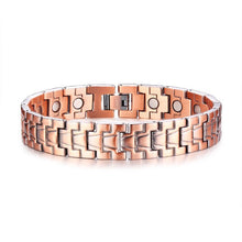 Load image into Gallery viewer, Vinci Scales Magnetic Copper Bracelet white background