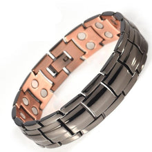 Load image into Gallery viewer, Black Copper Magnetic Bio Energy Bracelet from Copper Town USA
