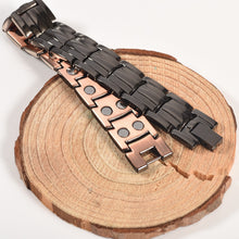 Load image into Gallery viewer, Black Copper Magnetic Bio Energy Bracelet | CopperTownUSA