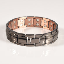 Load image into Gallery viewer, Black Copper Magnetic Bio Energy Bracelet | CopperTownUSA