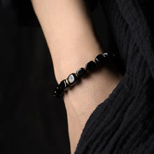 Load image into Gallery viewer, Black Obsidian Bracelet With Handcrafted Antique Copper