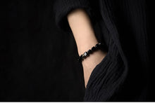 Load image into Gallery viewer, Black Obsidian Bracelet With Handcrafted Antique Copper