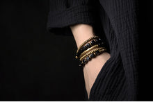 Load image into Gallery viewer, Black Obsidian Bracelet With Handcrafted Antique Copper