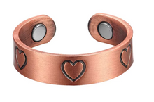 Load image into Gallery viewer, Copper heart ring horizontal
