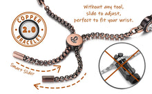 Load image into Gallery viewer, Vinci Smart Slider Edition Bada Bling Copper Magnetic Bracelet
