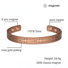 Load image into Gallery viewer, Copper Cross Magnetic Bangle
