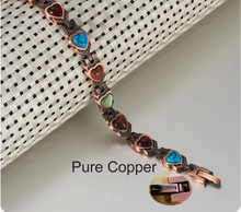 Load image into Gallery viewer, Pure copper hearts and stones close up
