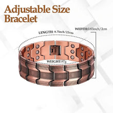 Load image into Gallery viewer, Vinci Mammoth Triple Row Copper Magnetic Bracelet
