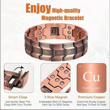 Load image into Gallery viewer, Vinci Mammoth Triple Row Copper Magnetic Bracelet
