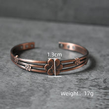 Load image into Gallery viewer, Vintage Floral Pure Copper Magnetic Bangle
