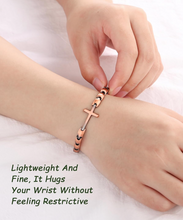 Load image into Gallery viewer, Vinci Cross Pure Copper Magnetic Bracelet
