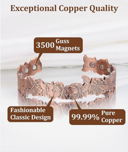 Load image into Gallery viewer, Vinci Jagged Butterfly Pure Copper Magnetic Bracelet
