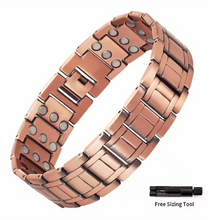 Load image into Gallery viewer, Vinci Armory Triple Row Pure Copper Magnetic Bracelet
