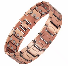 Load image into Gallery viewer, Vinci Armory Triple Row Pure Copper Magnetic Bracelet
