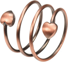 Load image into Gallery viewer, Vinci Spiraling Heart Copper Magnetic Adjustable Ring
