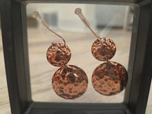 Load image into Gallery viewer, Corky’s Luna Hammered Oxidized Copper Earrings
