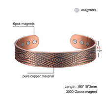 Load image into Gallery viewer, Shadyside Pure Copper Magnetic Bangle
