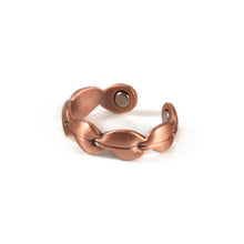 Load image into Gallery viewer, white background Vinci Off Beat Pure Copper Magnetic Ring
